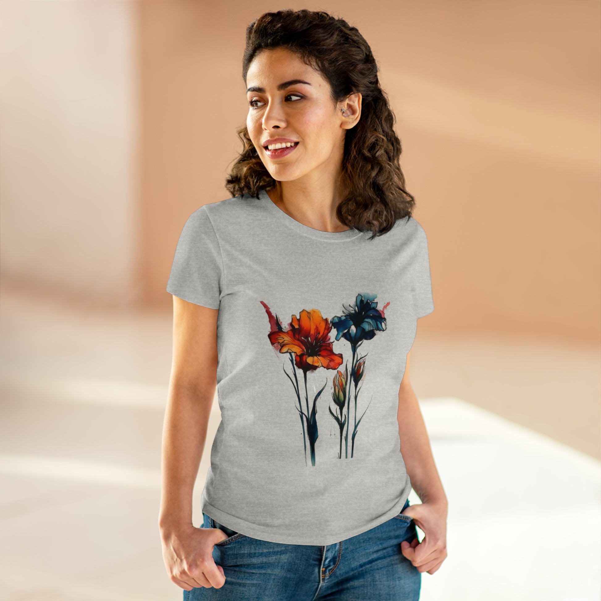 Wildflower Tshirt, Floral Shirt, Botanical Shirt, Flower Shirt, Nature Lover Shirt,Ladies Shirts, Womens, Owl2you - owl2you