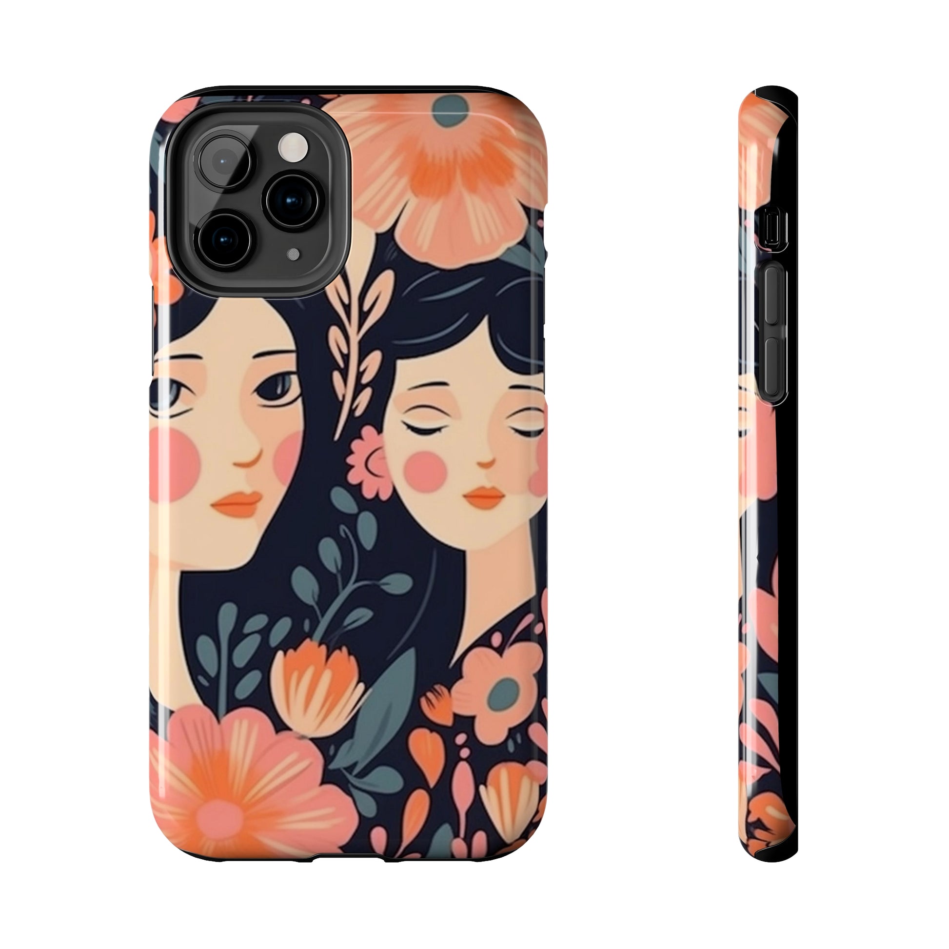 Flower MagSafe Case, Boho Wildflower Apple iPhone 14 Case, Retro Phone Case, Flower Phone Case, Cute Trendy iPhone Case, iPhone 13 - owl2you