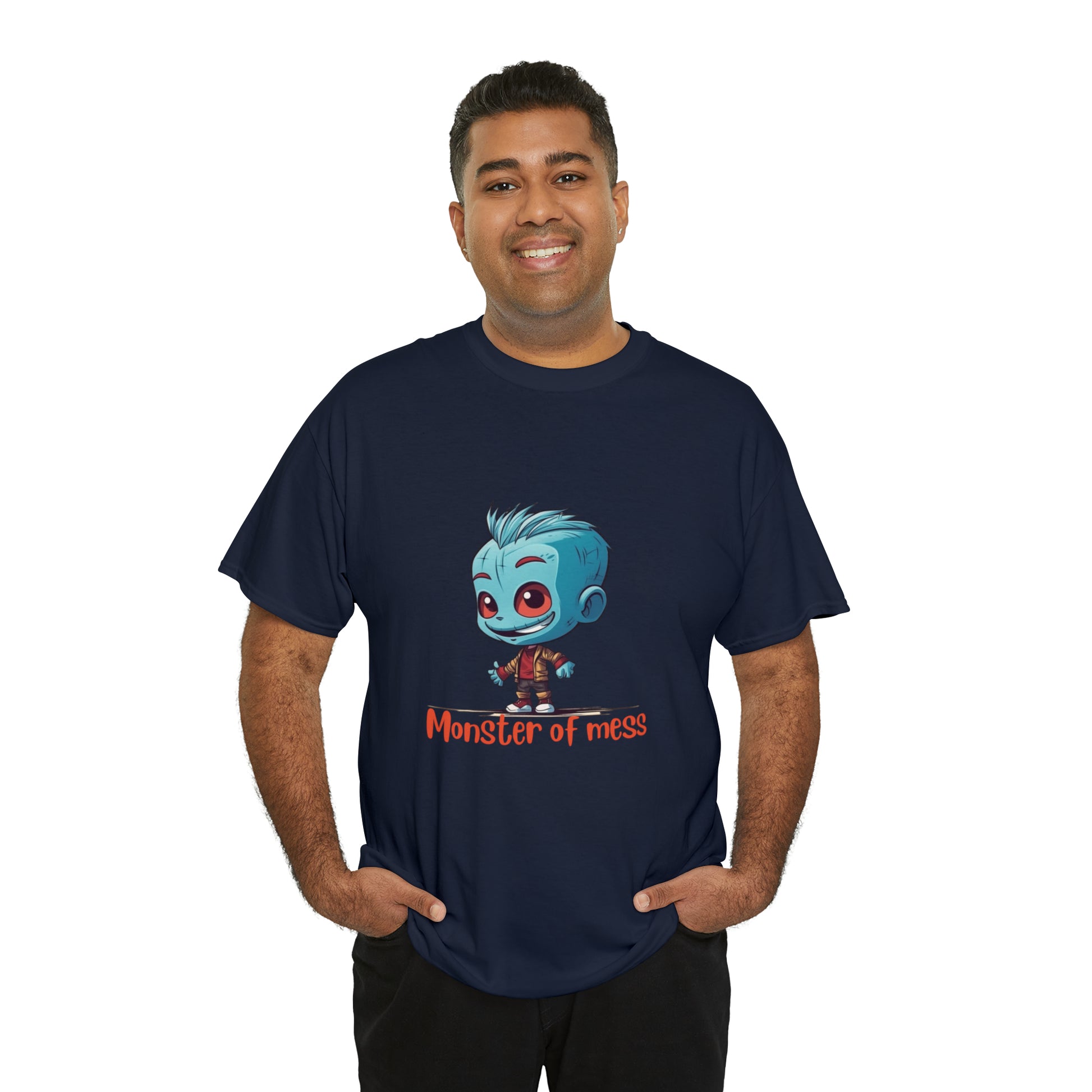 Monster of Mess Unisex Heavy Cotton Tee - Chaos Meets Style - owl2you