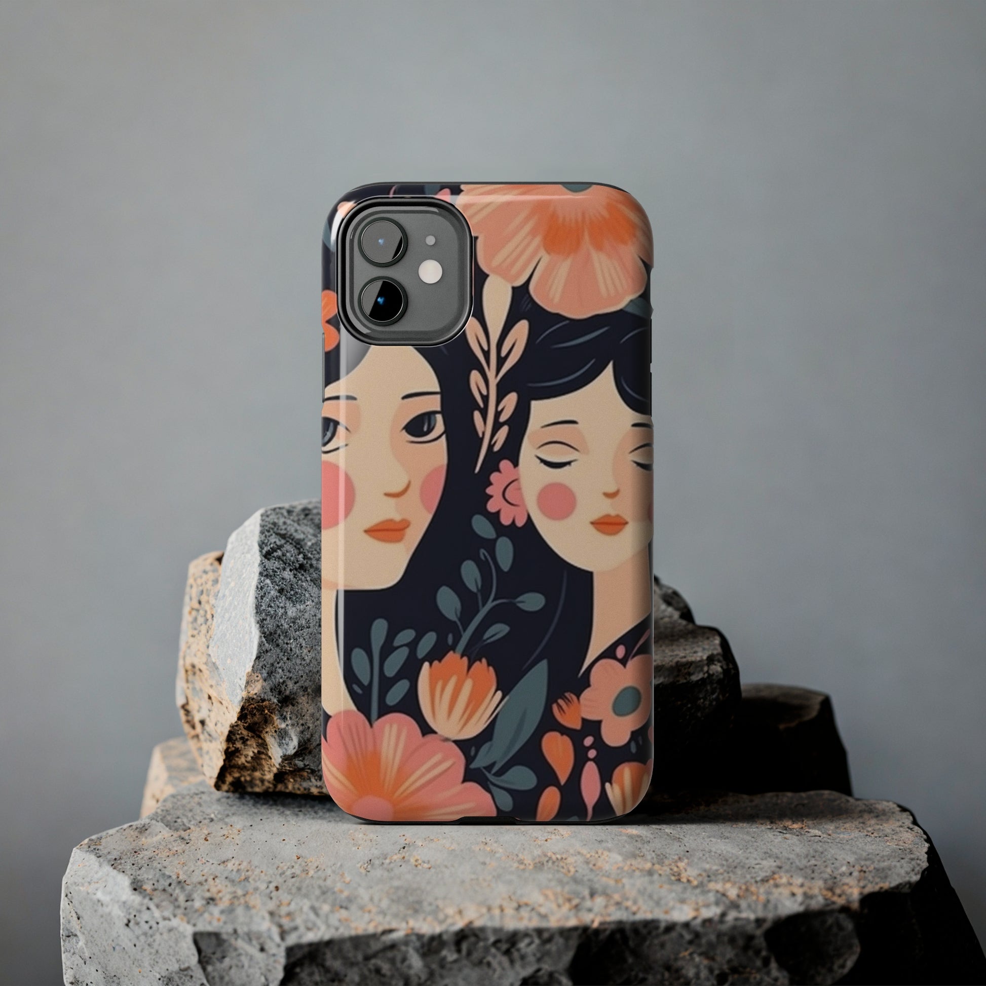 Flower MagSafe Case, Boho Wildflower Apple iPhone 14 Case, Retro Phone Case, Flower Phone Case, Cute Trendy iPhone Case, iPhone 13 - owl2you