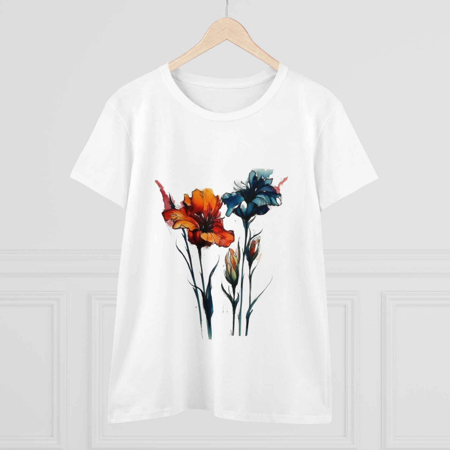 Wildflower Tshirt, Floral Shirt, Botanical Shirt, Flower Shirt, Nature Lover Shirt,Ladies Shirts, Womens, Owl2you - owl2you