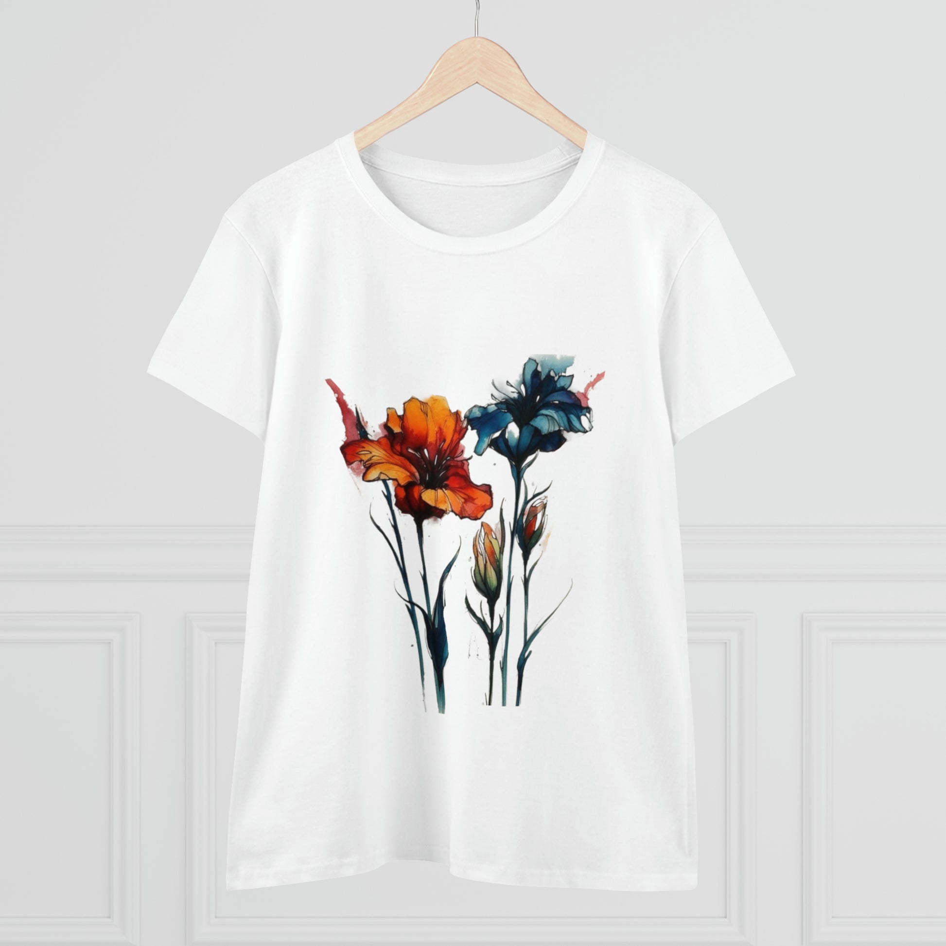 Wildflower Tshirt, Floral Shirt, Botanical Shirt, Flower Shirt, Nature Lover Shirt,Ladies Shirts, Womens, Owl2you - owl2you