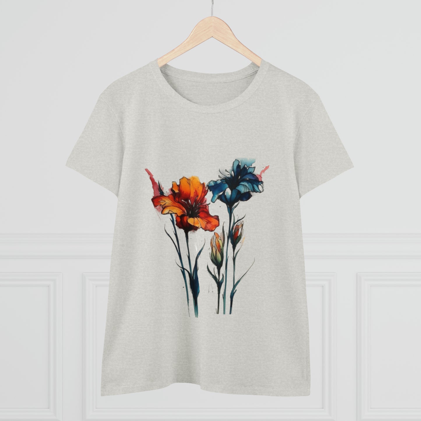 Wildflower Tshirt, Floral Shirt, Botanical Shirt, Flower Shirt, Nature Lover Shirt,Ladies Shirts, Womens, Owl2you - owl2you