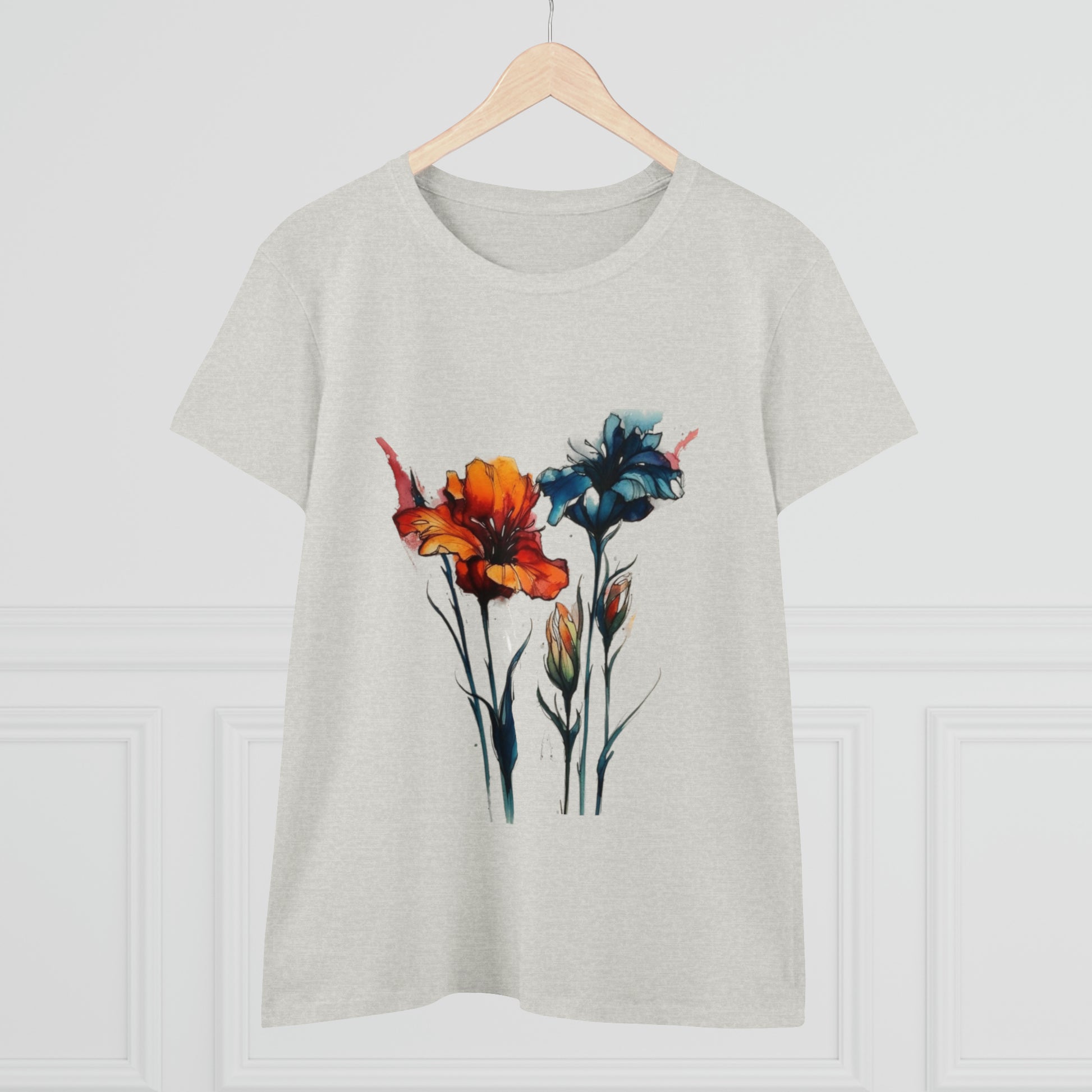Wildflower Tshirt, Floral Shirt, Botanical Shirt, Flower Shirt, Nature Lover Shirt,Ladies Shirts, Womens, Owl2you - owl2you