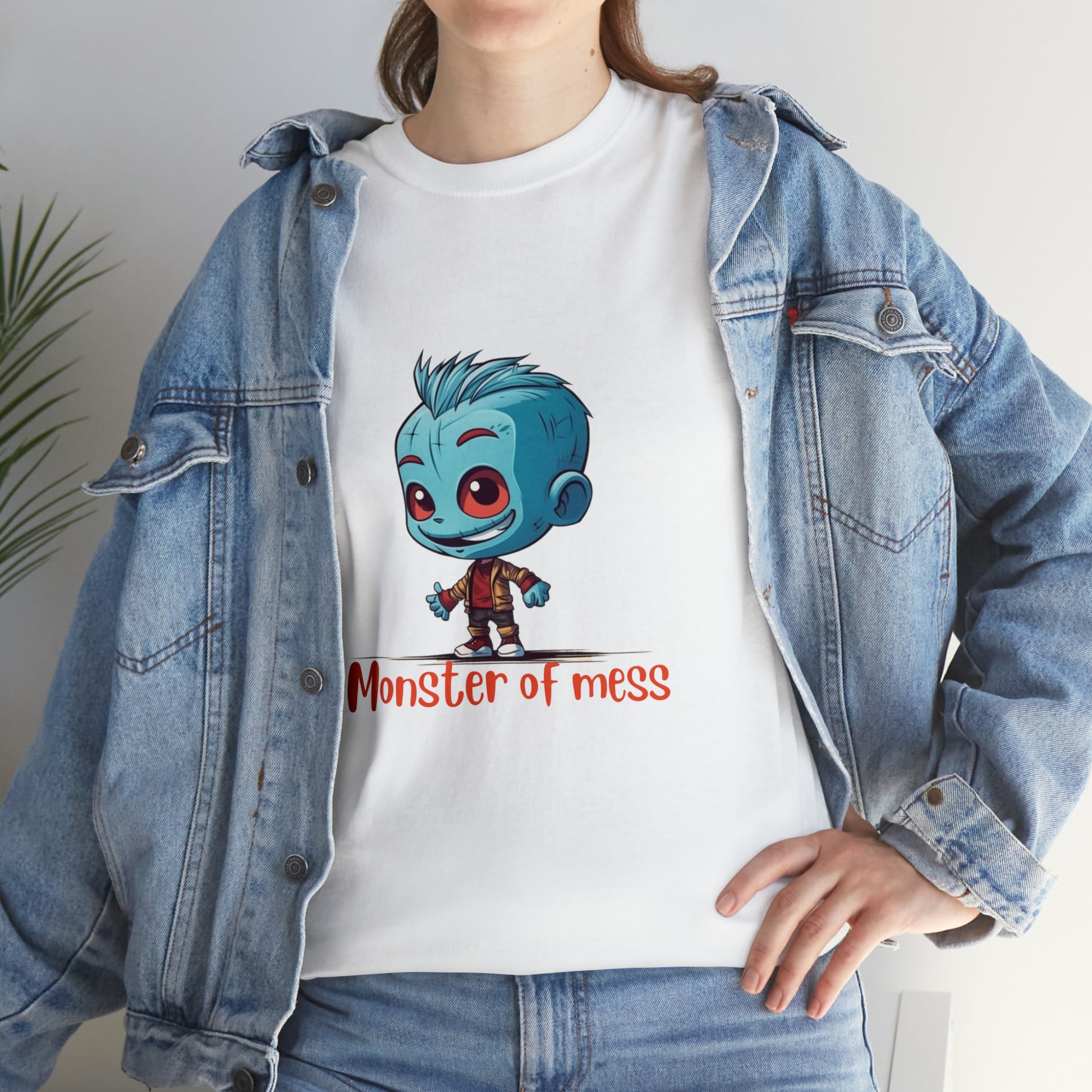 Monster of Mess Unisex Heavy Cotton Tee - Chaos Meets Style - owl2you