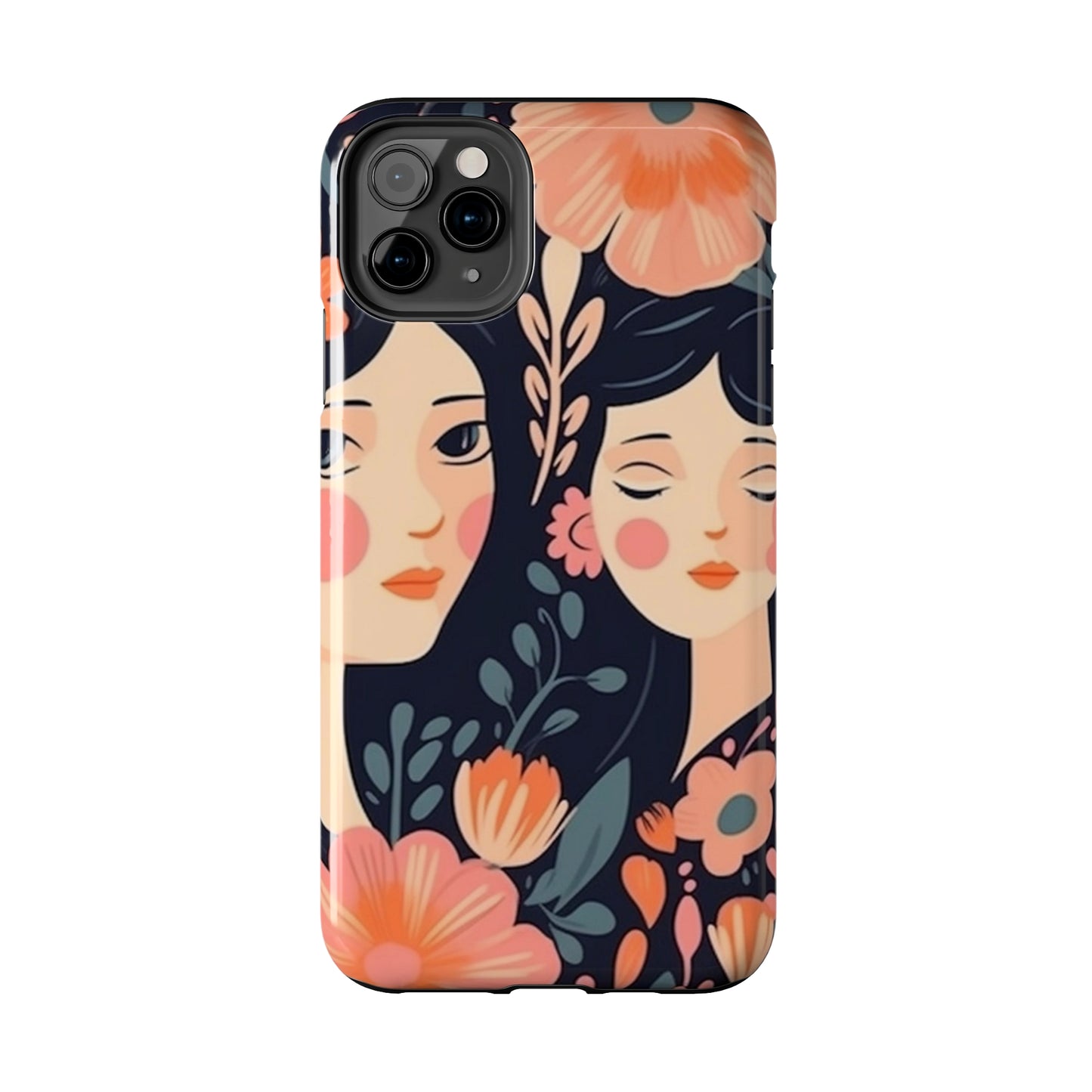Flower MagSafe Case, Boho Wildflower Apple iPhone 14 Case, Retro Phone Case, Flower Phone Case, Cute Trendy iPhone Case, iPhone 13 - owl2you