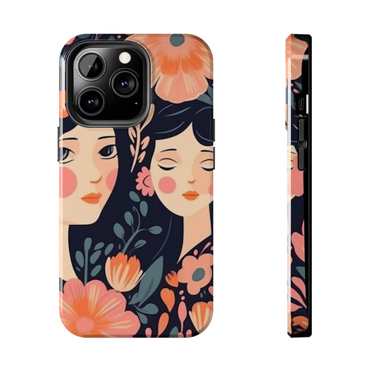 Flower MagSafe Case, Boho Wildflower Apple iPhone 14 Case, Retro Phone Case, Flower Phone Case, Cute Trendy iPhone Case, iPhone 13 - owl2you