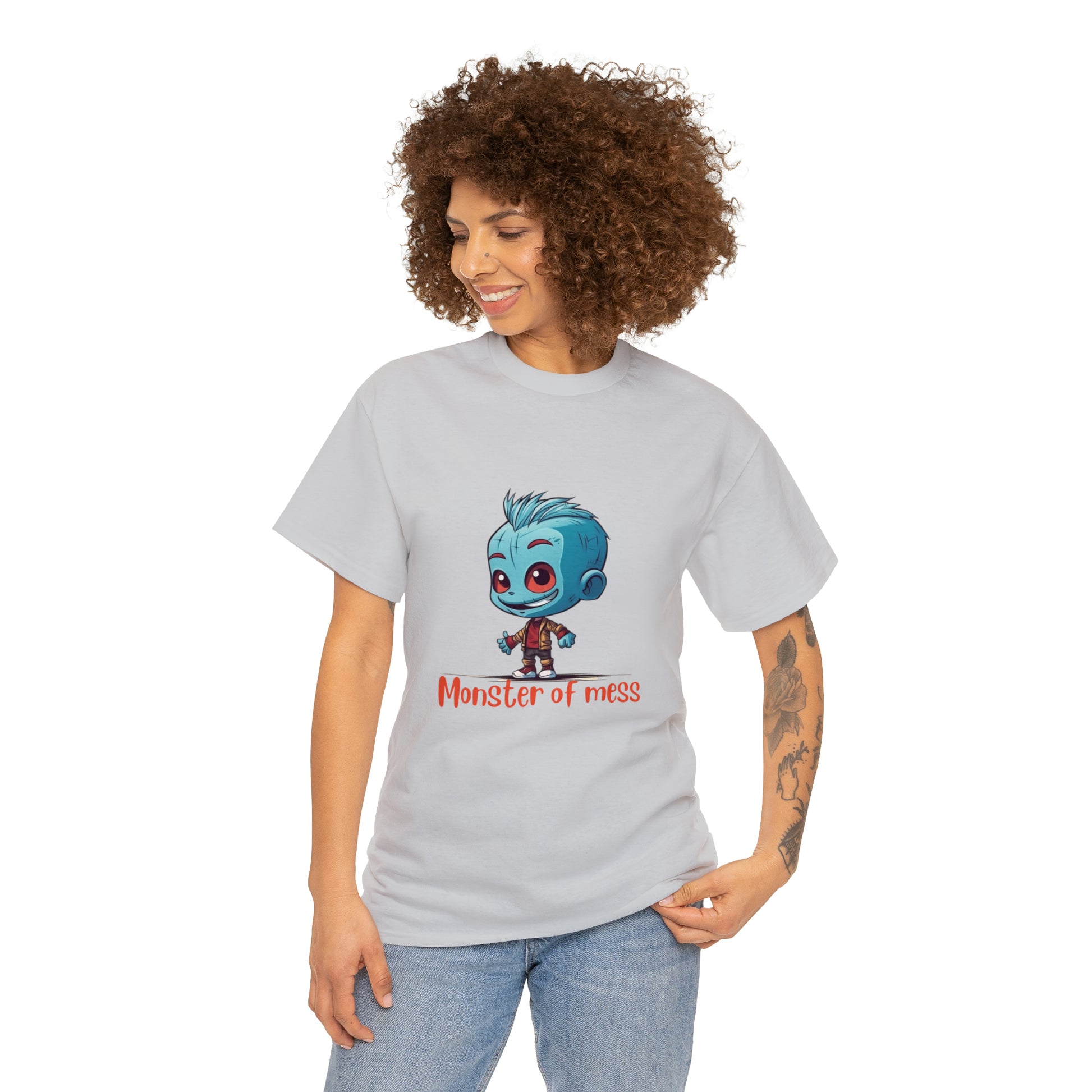 Monster of Mess Unisex Heavy Cotton Tee - Chaos Meets Style - owl2you