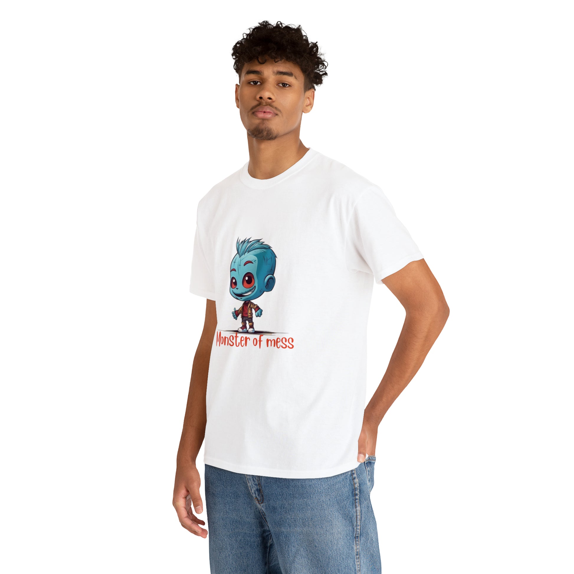 Monster of Mess Unisex Heavy Cotton Tee - Chaos Meets Style - owl2you