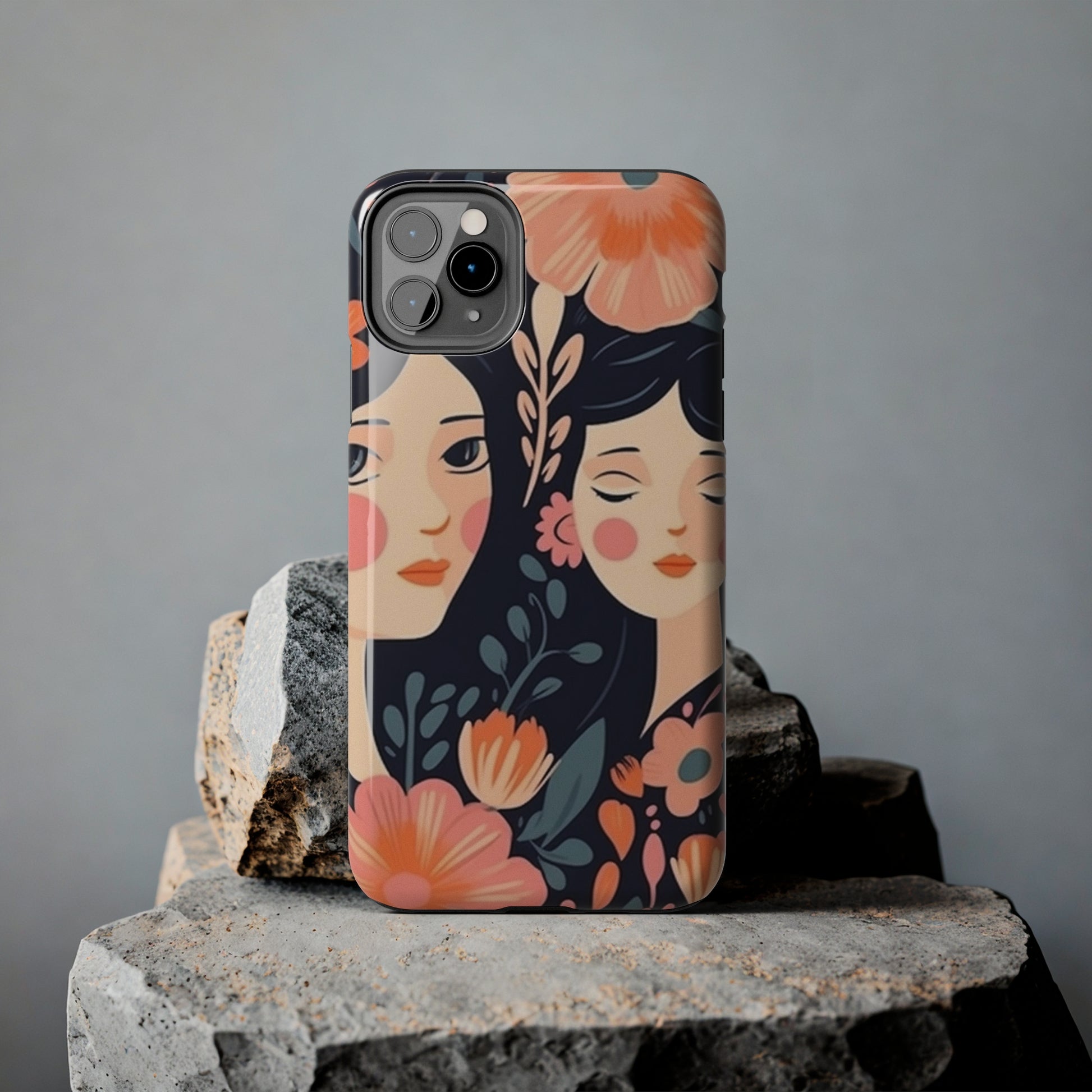 Flower MagSafe Case, Boho Wildflower Apple iPhone 14 Case, Retro Phone Case, Flower Phone Case, Cute Trendy iPhone Case, iPhone 13 - owl2you