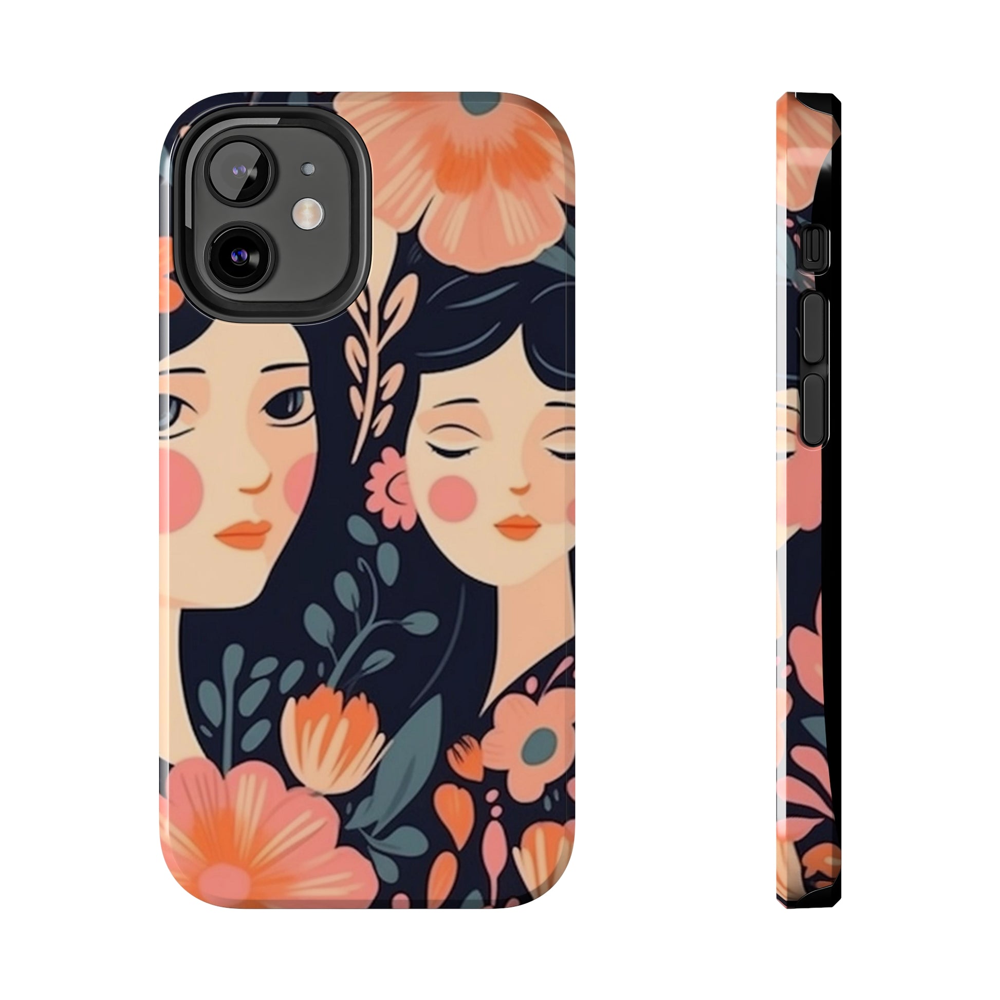 Flower MagSafe Case, Boho Wildflower Apple iPhone 14 Case, Retro Phone Case, Flower Phone Case, Cute Trendy iPhone Case, iPhone 13 - owl2you