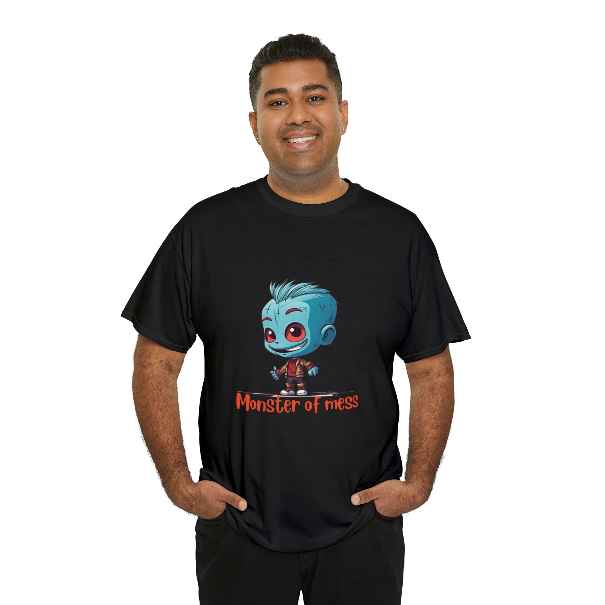 Monster of Mess Unisex Heavy Cotton Tee - Chaos Meets Style - owl2you