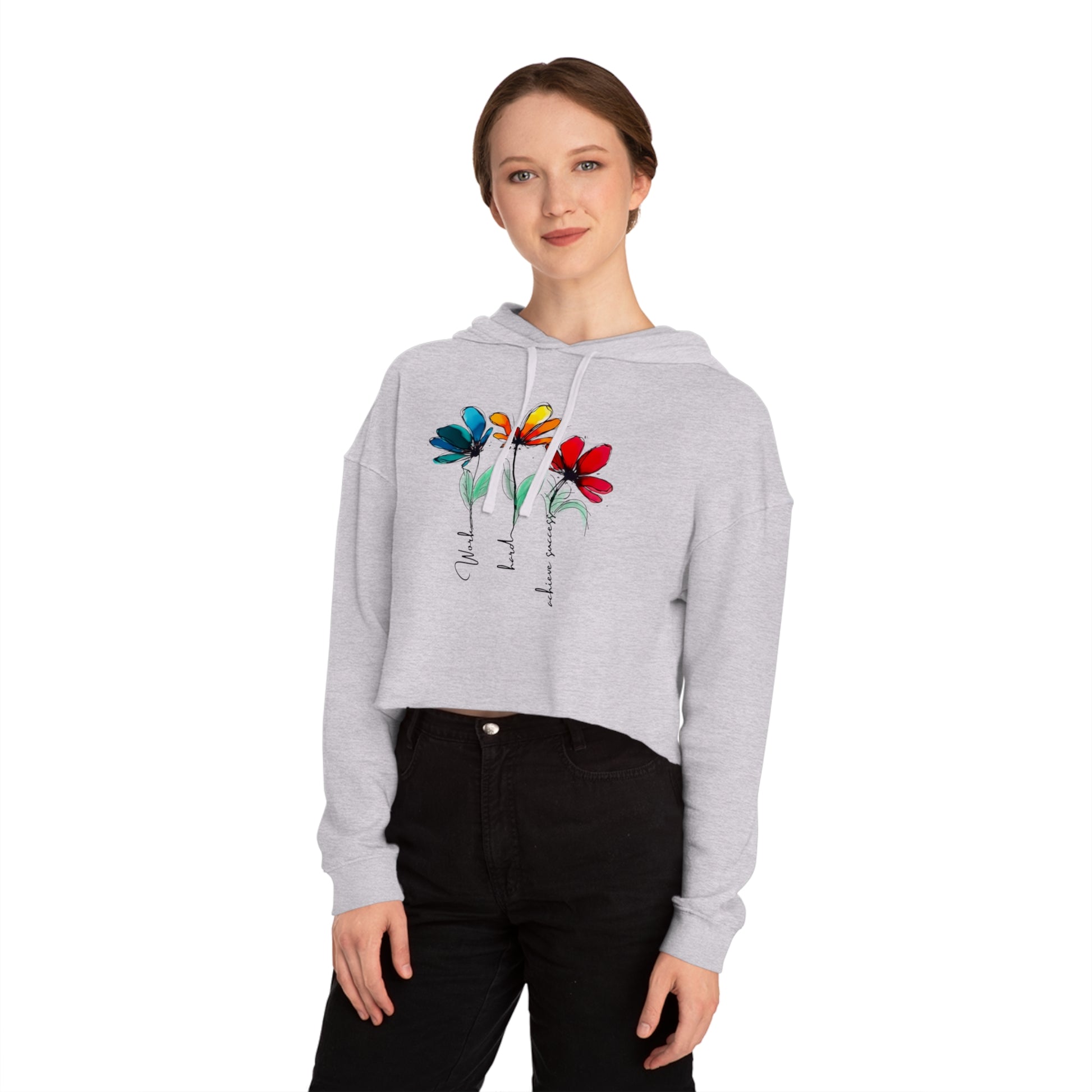 Cropped Hoodie For Women, Womens Lightweight Crop Hooded Sweatshirt Owl2You - owl2you
