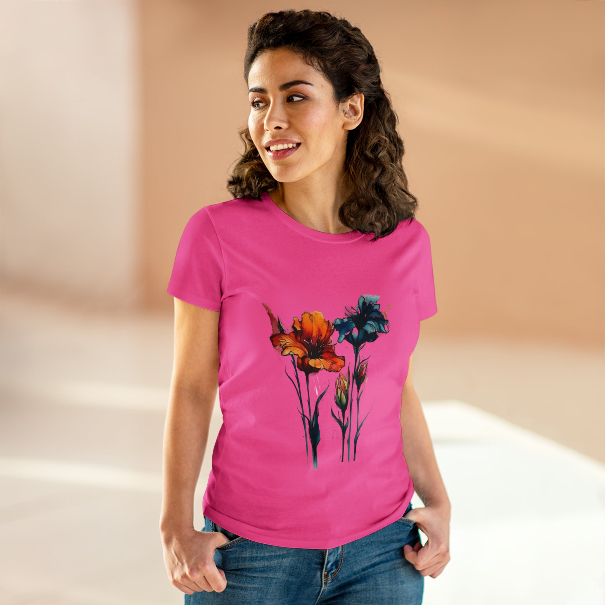 Wildflower Tshirt, Floral Shirt, Botanical Shirt, Flower Shirt, Nature Lover Shirt,Ladies Shirts, Womens, Owl2you - owl2you