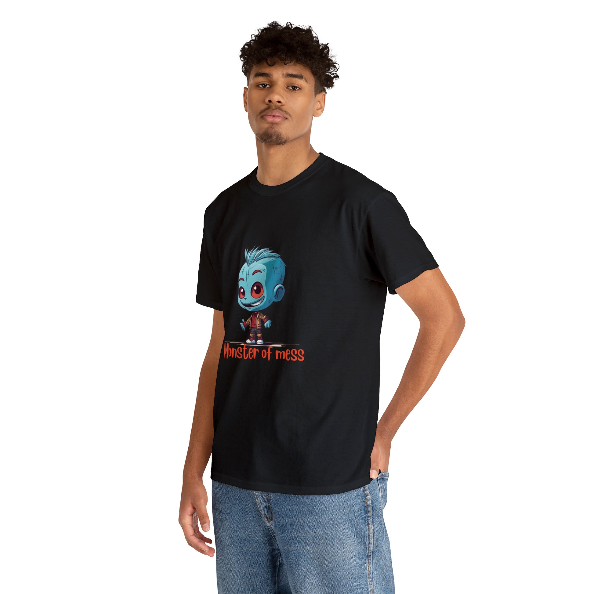 Monster of Mess Unisex Heavy Cotton Tee - Chaos Meets Style - owl2you