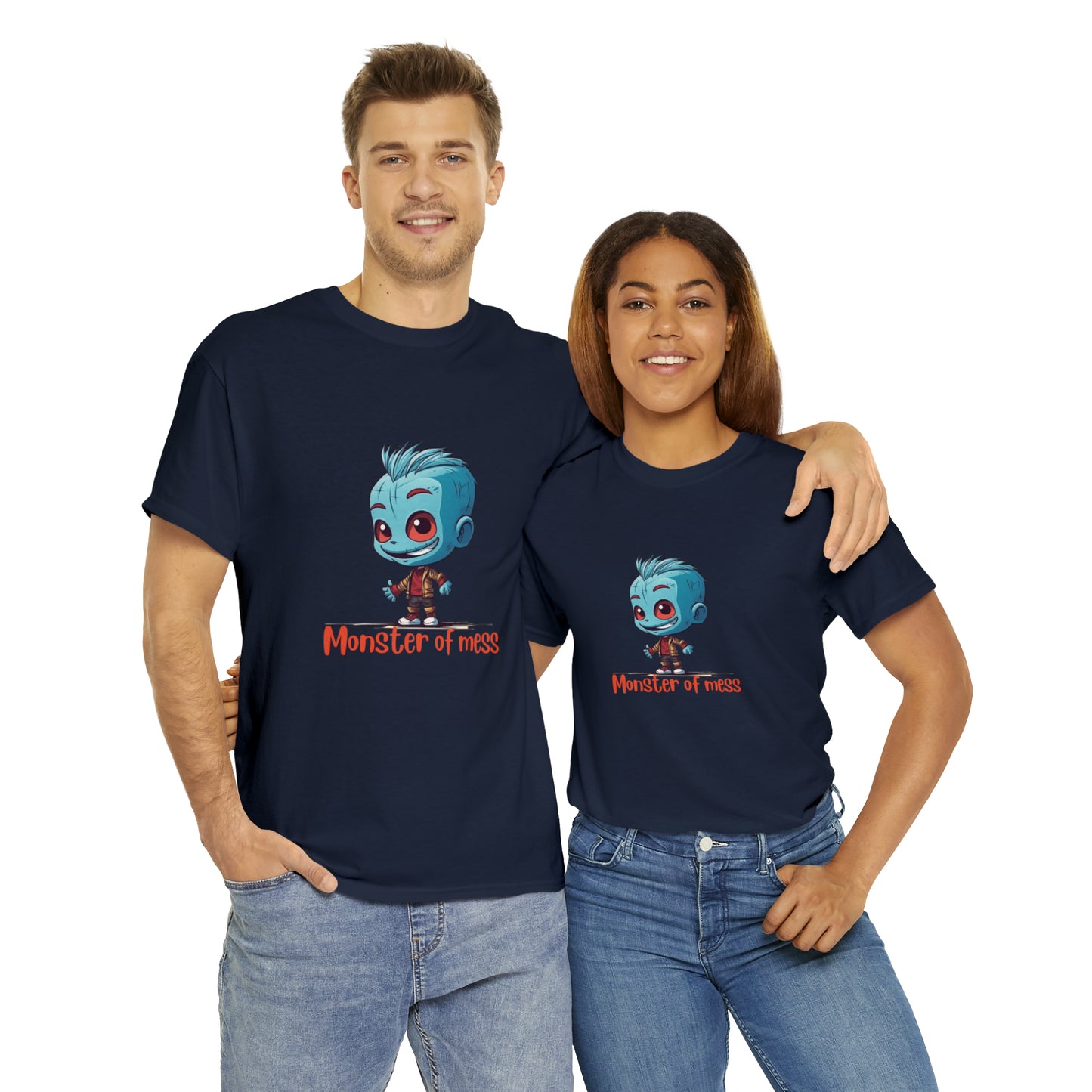 Monster of Mess Unisex Heavy Cotton Tee - Chaos Meets Style - owl2you