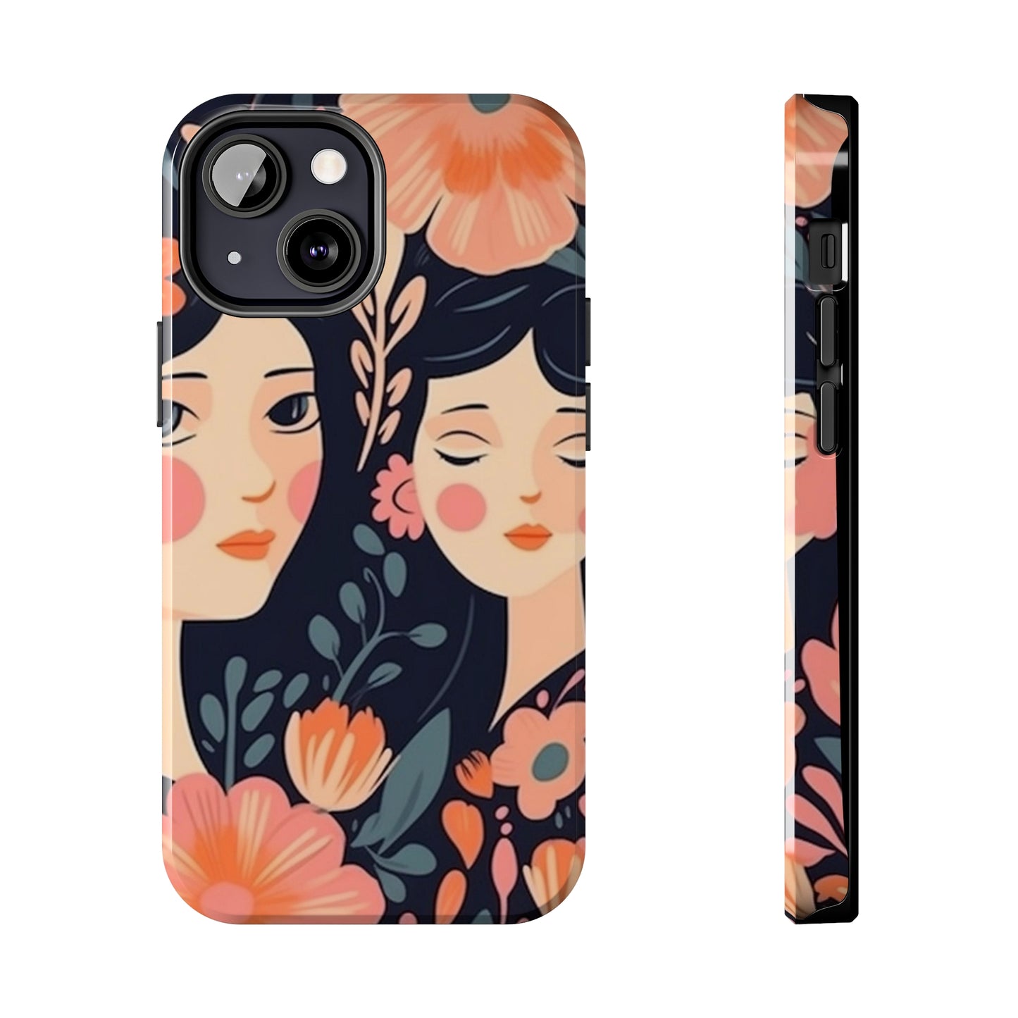 Flower MagSafe Case, Boho Wildflower Apple iPhone 14 Case, Retro Phone Case, Flower Phone Case, Cute Trendy iPhone Case, iPhone 13 - owl2you