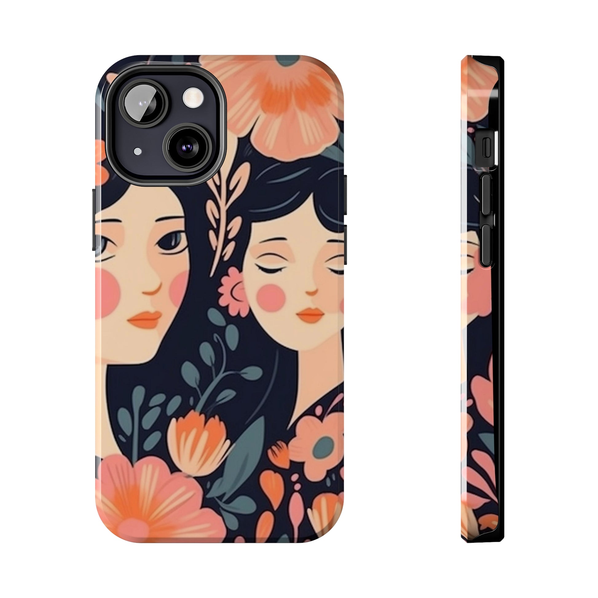 Flower MagSafe Case, Boho Wildflower Apple iPhone 14 Case, Retro Phone Case, Flower Phone Case, Cute Trendy iPhone Case, iPhone 13 - owl2you