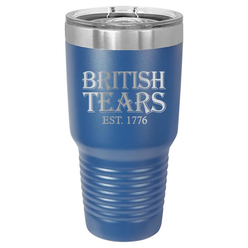 British Tears Laser Etched Tumbler