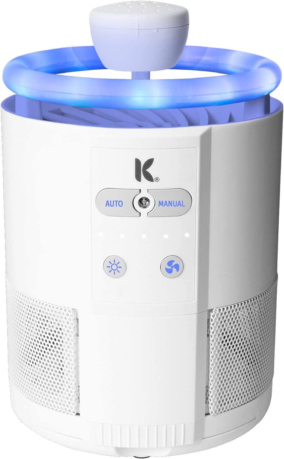 Katchy Indoor Insect Trap - Catcher & Killer for Mosquitos, Gnats, Moths, Fruit Flies - Non-Zapper Traps for Inside Your Home - Catch Insects Indoors with Suction, Bug Light & Sticky Glue (Black)