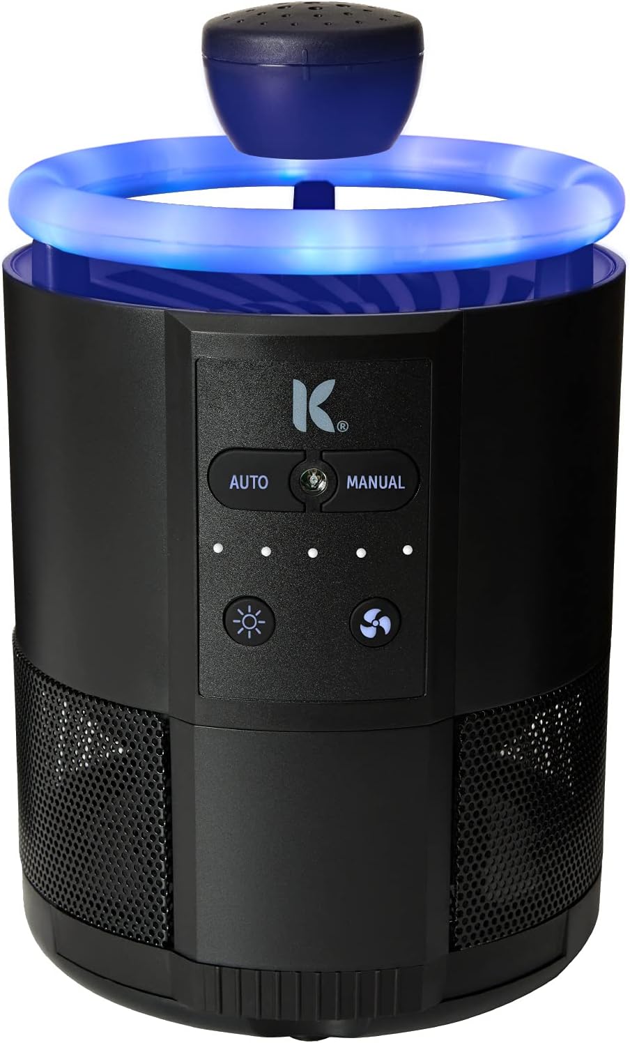 Katchy Indoor Insect Trap - Catcher & Killer for Mosquitos, Gnats, Moths, Fruit Flies - Non-Zapper Traps for Inside Your Home - Catch Insects Indoors with Suction, Bug Light & Sticky Glue (Black)