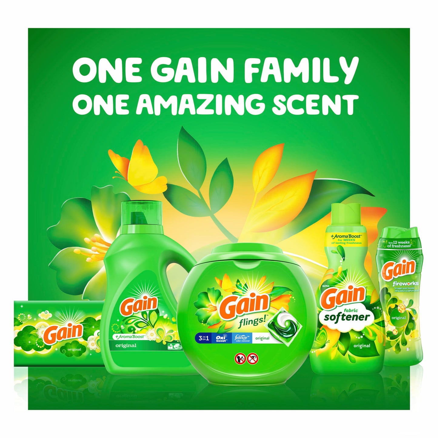 Gain + Aroma Boost Liquid Laundry Detergent Original Scent 107 Loads 154 oz HE Compatible