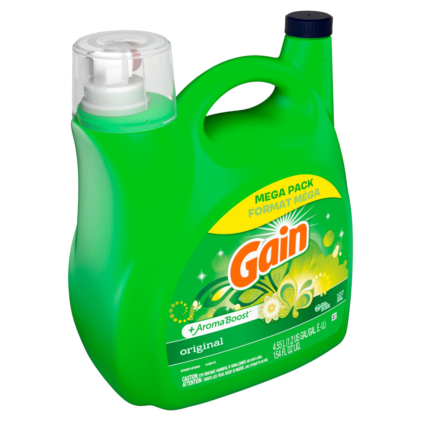 Gain + Aroma Boost Liquid Laundry Detergent Original Scent 107 Loads 154 oz HE Compatible