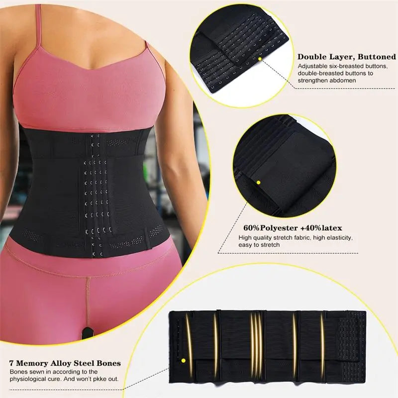 Spring Women'S Sports Waist Trainer Belt, Waist Trimmer, Corset Waist Trainer Belt, Sweat Waist Belt, Waist Trainer Body Shaper, Sports Accessories for Women, Gym Bag, Gym Accessories
